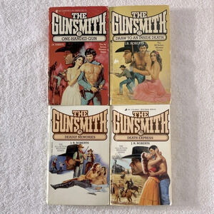 Vintage The Gunsmith All Action Western Romance Novel  x4